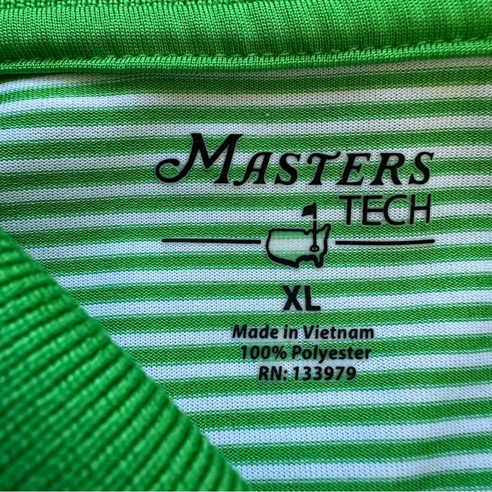 MASTERS TECH Striped Polo Short Sleeve Golf Shirt XL - Picture 3 of 6